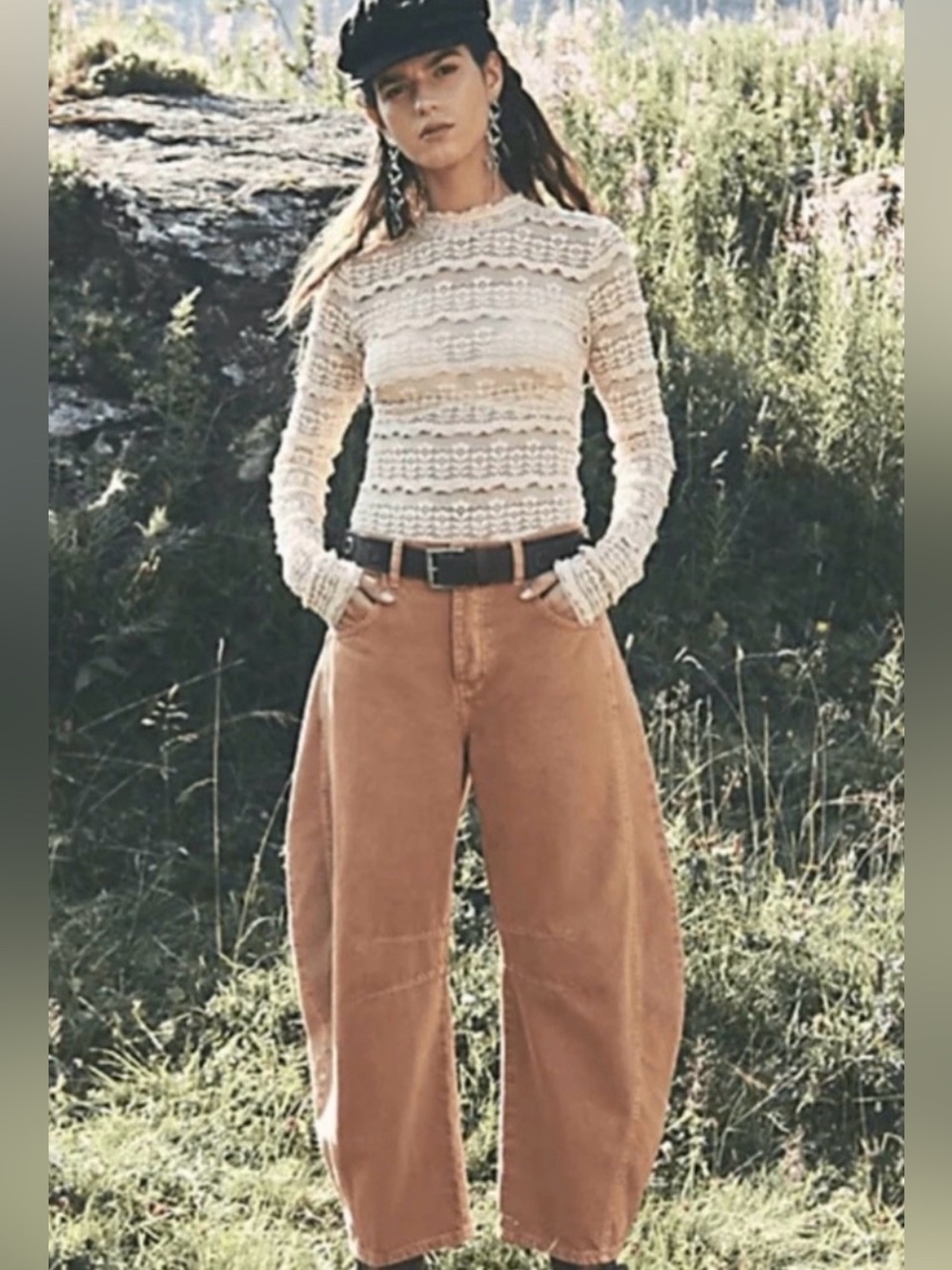 We The Free Good Luck Cord Barrel Jeans
